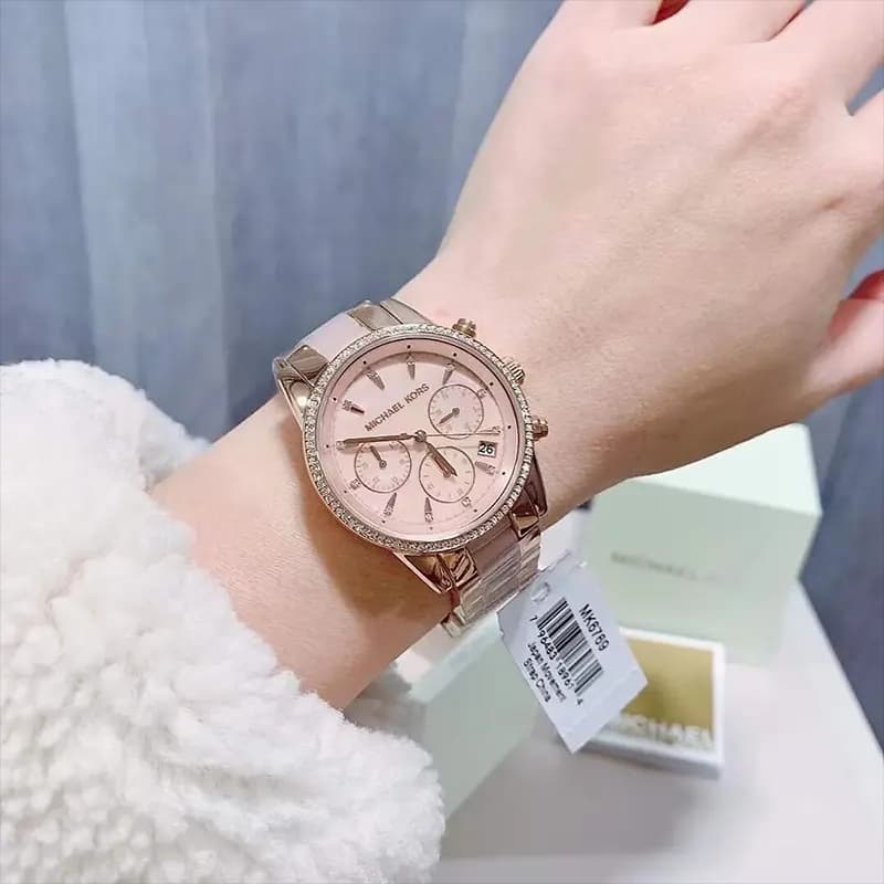 Michael Kors Ritz Chronograph MOP Dial Ladies Watch | MK6769