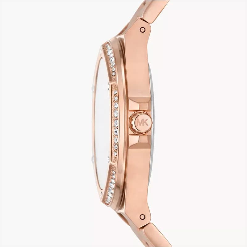 Michael Kors Lennox Black Dial Rose-tone Ladies Watch | MK7233