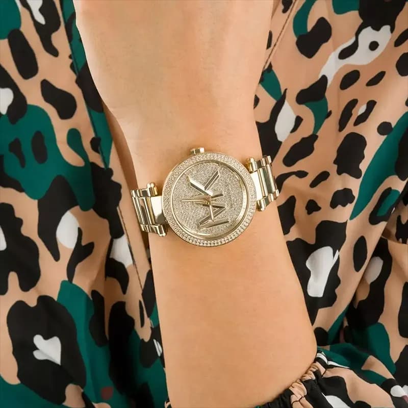 Michael Kors Parker Crystal Champagne Dial Ladies Watch | MK7283