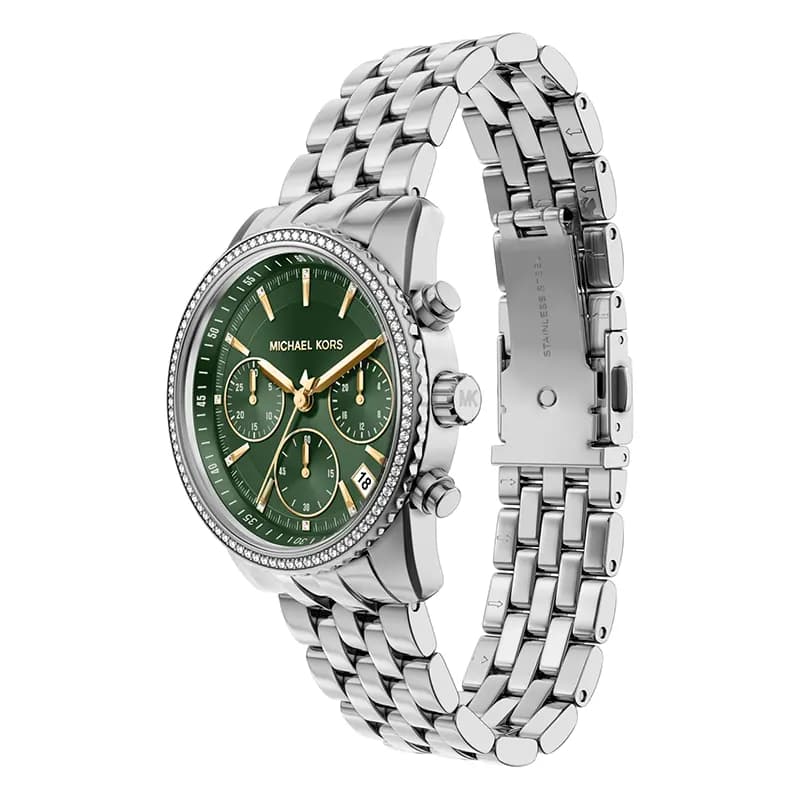 Michael Kors Mini Bryant Green Dial Ladies Watch | MK7583