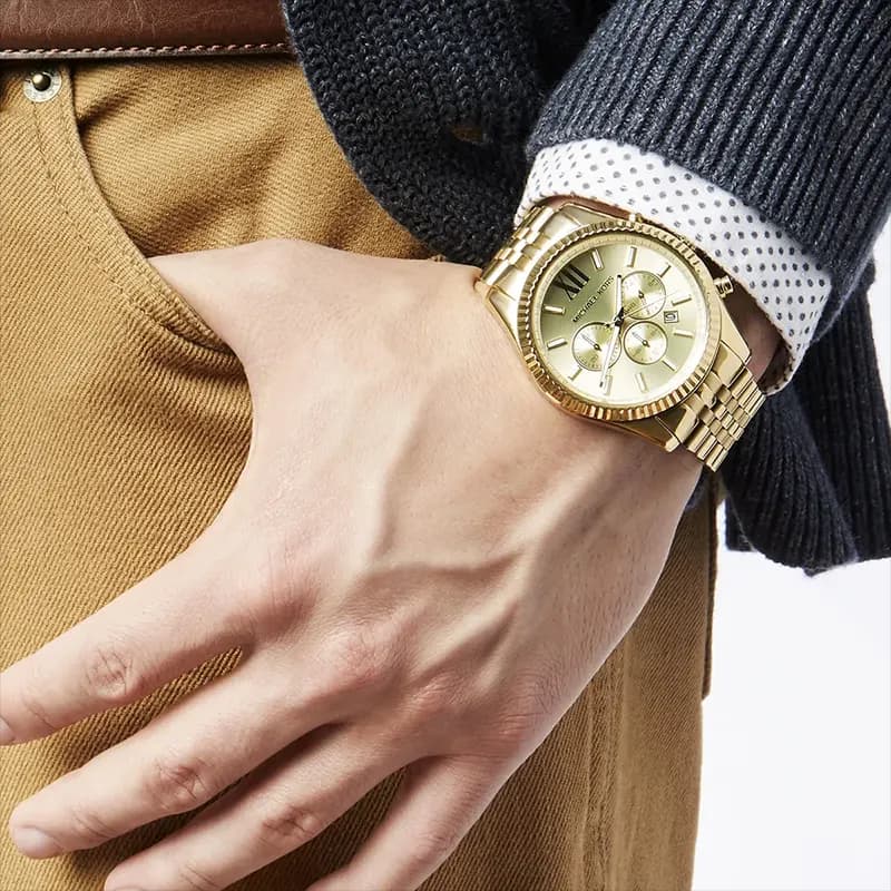 Michael Kors Lexington Champagne Dial Couple Watch | MK8281 | MK4741