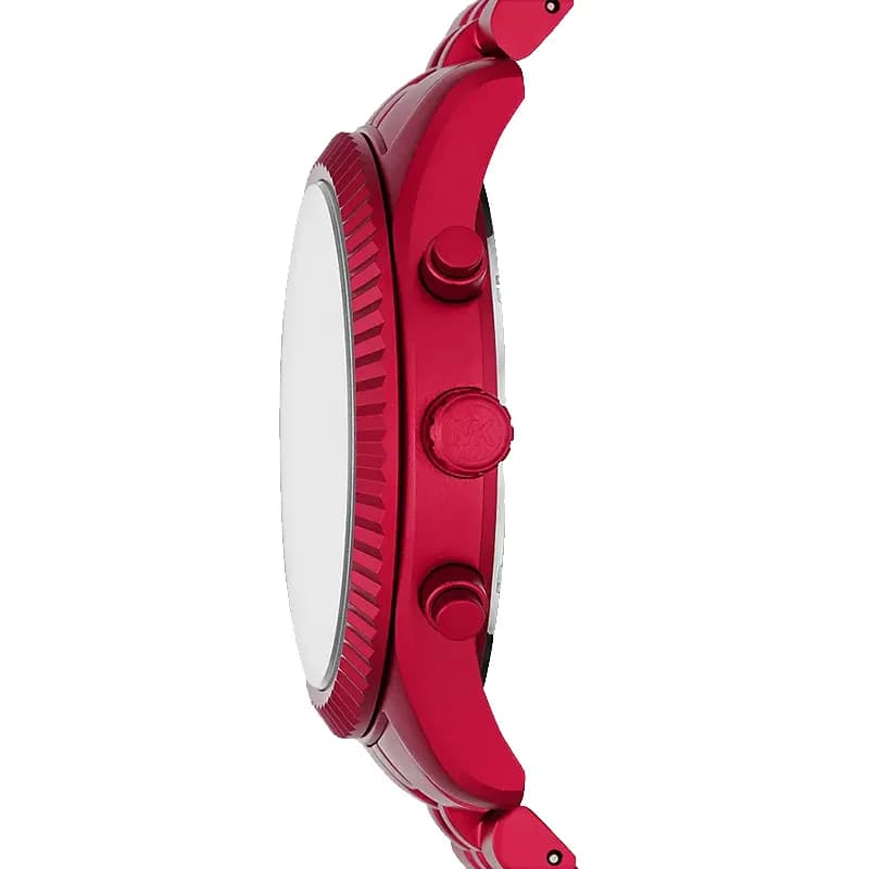 Michael Kors Lexington Chronograph Red Aluminium Watch | MK8814