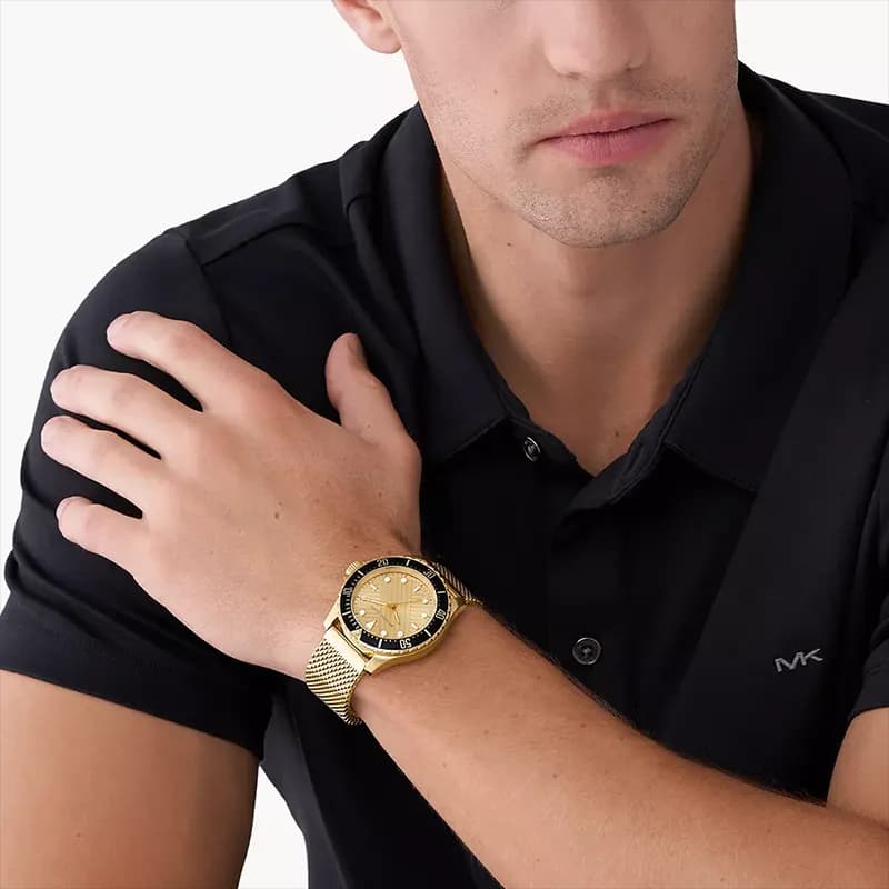 Michael Kors Everest Gold Dial Men's Watch | MK9083