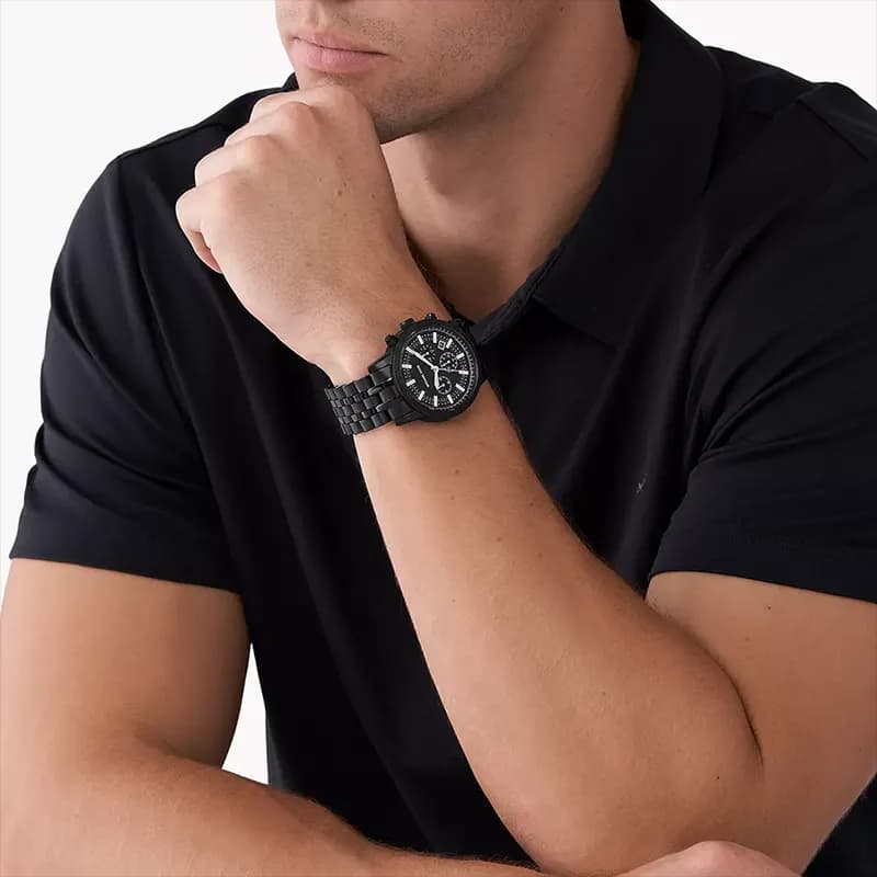 Michael Kors Hutton Chronograph Black Dial Men's Watch | MK9089