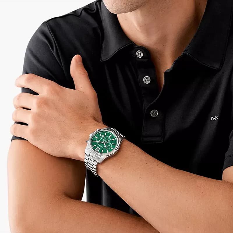 Michael Kors Lexington Chronograph Green Dial Men's Watch | MK9152