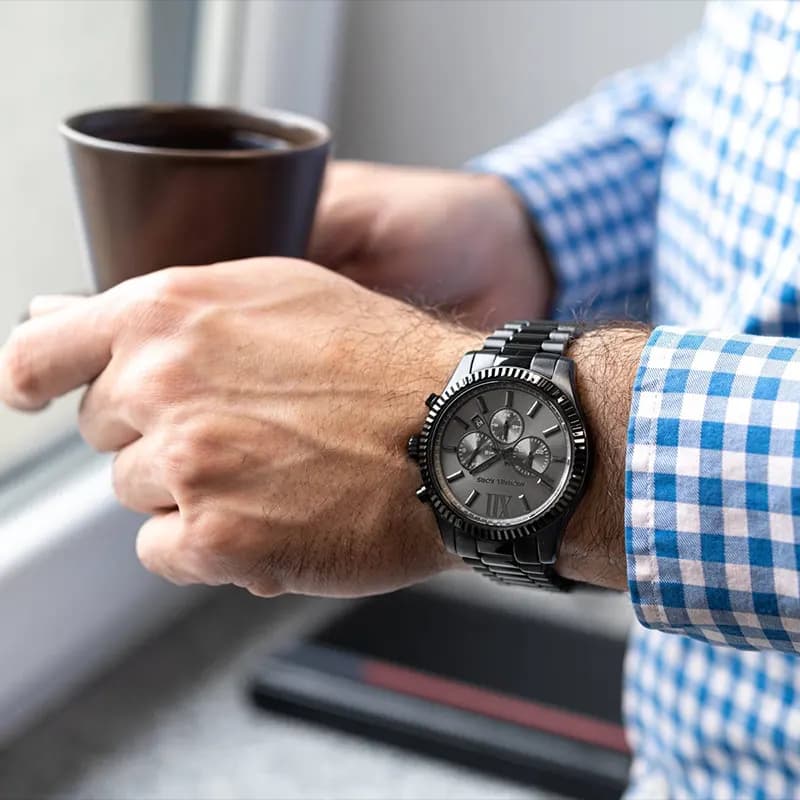 Michael Kors Lexington Gunmetal Black Dial Men's Watch | MK9154