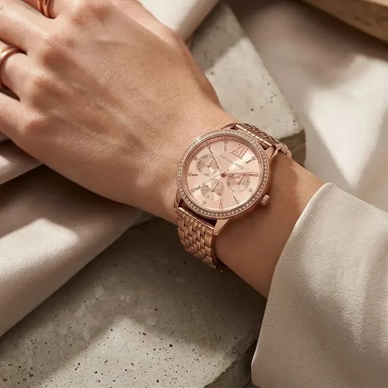 Michael Kors Melissa Pavé Rose Gold-Tone Ladies Watch | MKO1081 secondary view
