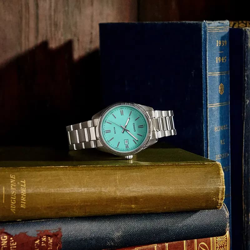 Casio Enticer Tiffany Blue Dial Men's Watch | MTP-1302PD-2A2V