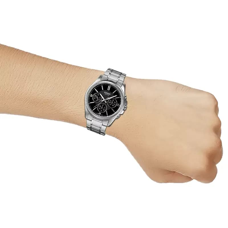 Casio Enticer MTP-1375D-1AV Black Dial Men's Watch