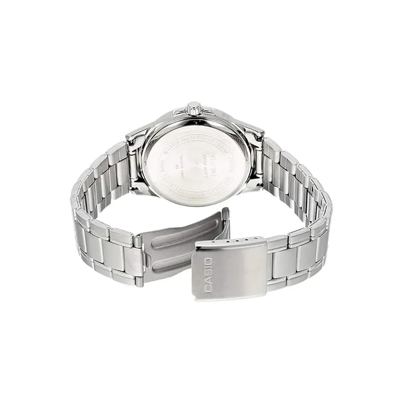 Casio Enticer Day-Date Silver Dial Men's Watch | MTP-1381D-7AV