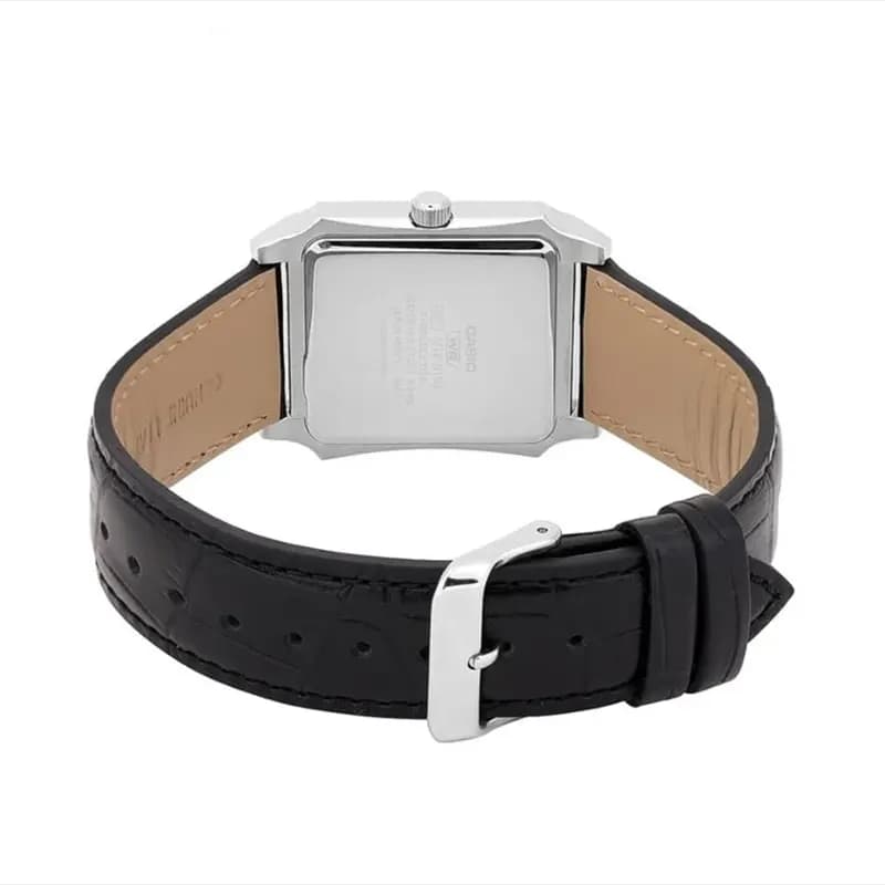 Casio Enticer Tank Style Blue Dial Leather Men's Watch | MTP-B190L-2BV