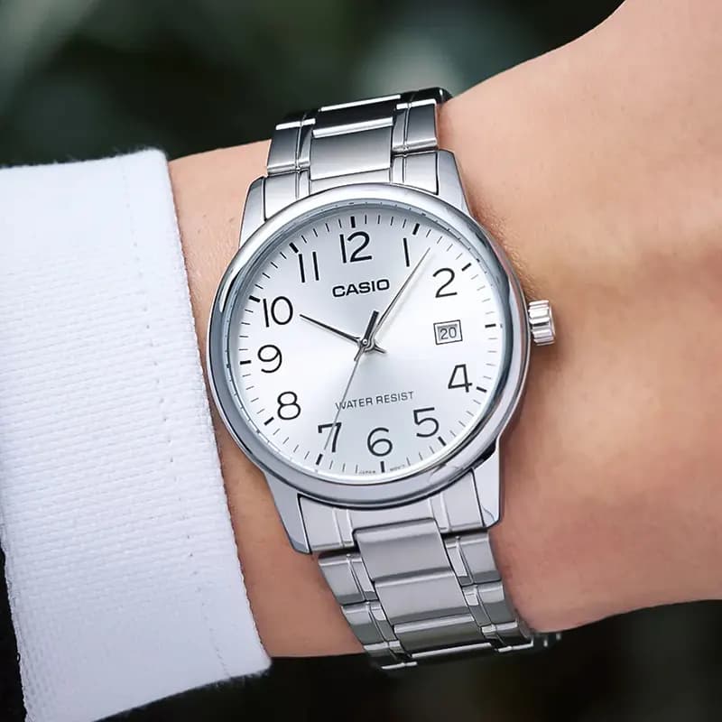 Casio Enticer Silver Dial Men's Watch | MTP-V002D-7B secondary view