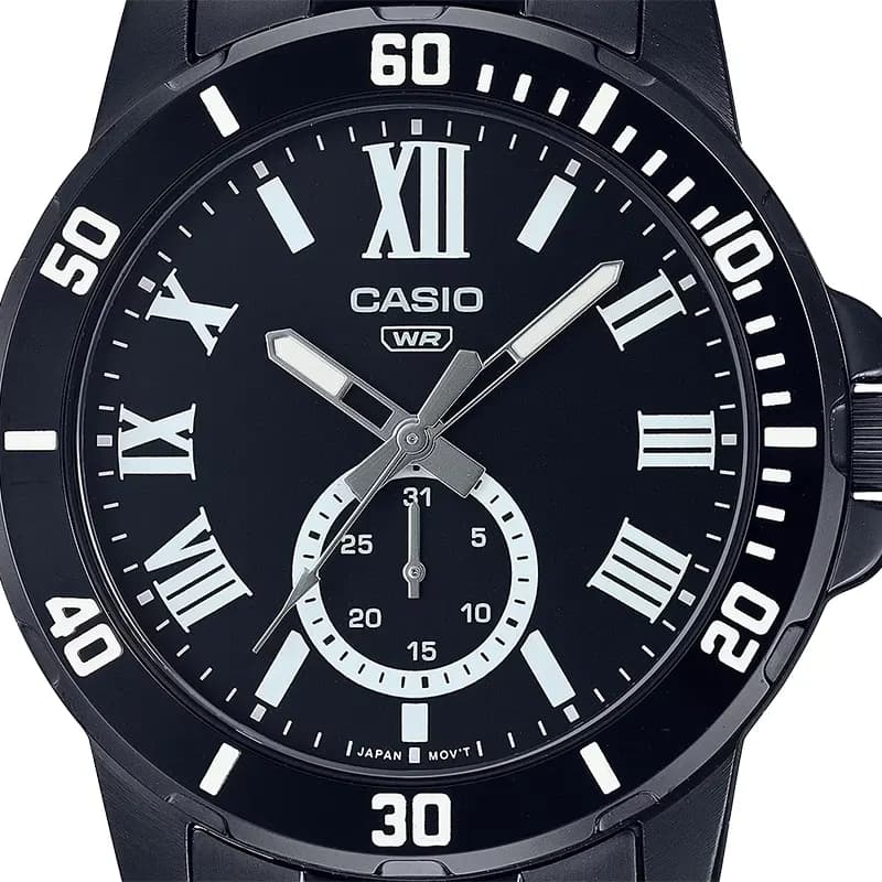 Casio Enticer MTP-VD200B-1B Black Dial Men's Watch