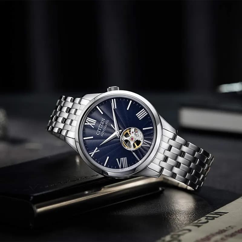 Citizen Automatic Open Heart Blue Dial Men’s Watch | NH9130-84L