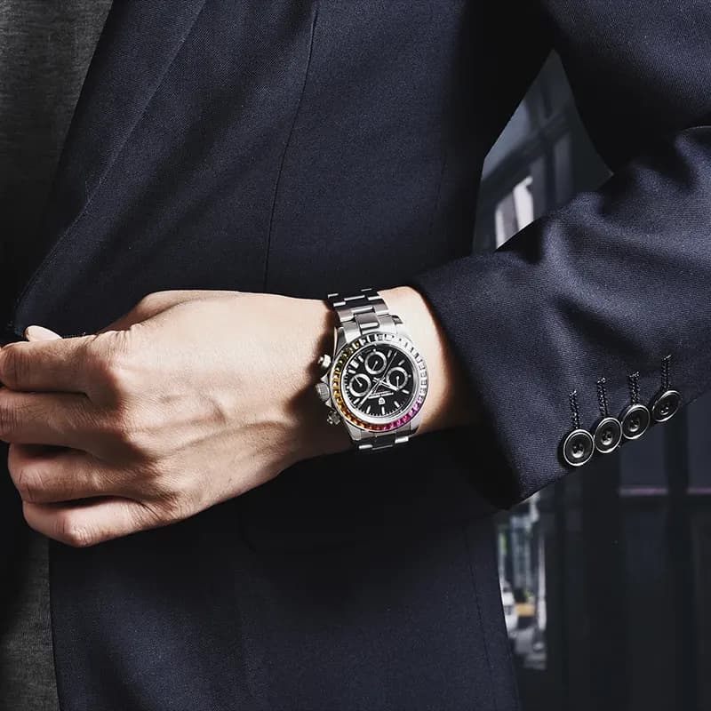 Pagani Design PD-1644 Daytona Rainbow Black Dial Men's Watch