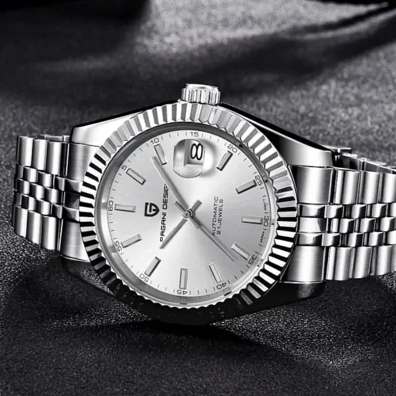 Pagani Design PD-1645 Datejust Silver Dial Men's Watch