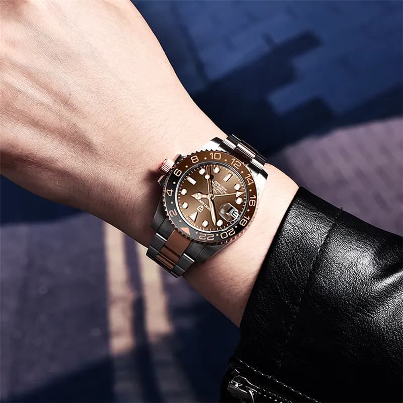 Pagani Design PD-1662 GMT-Master Automatic Brown Dial Men's Watch