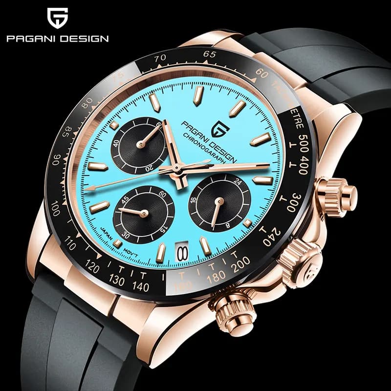 Pagani Design Daytona Tiffany Blue Dial Men's Watch | PD-1664