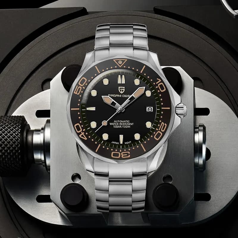 Pagani Design PD-1667 Seamaster Automatic Black Dial Men's Watch