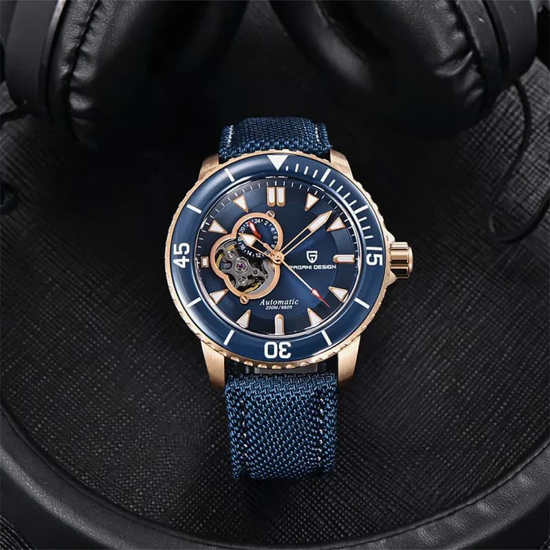 Pagani Design Fifty Fathoms Open Heart Blue Dial Men's Watch | PD-1674