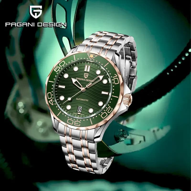 Pagani Design PD-1685 Green Dial Two-tone Men's Watch
