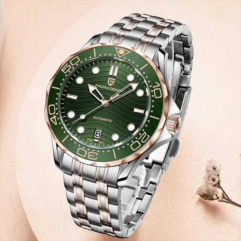 Pagani Design PD-1685 Green Dial Two-tone Men's Watch