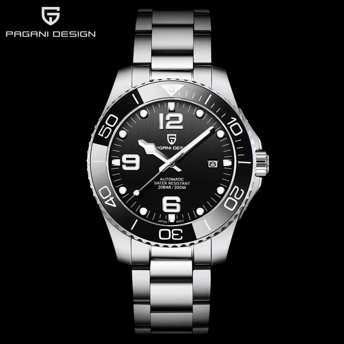 Pagani Design PD-1702 HydroConquest Automatic Black Dial Men's Watch