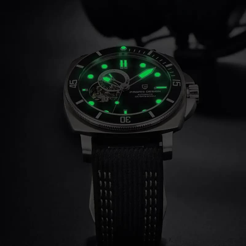 Pagani Design PD-1736 Open Heart Automatic Black Men's Watch