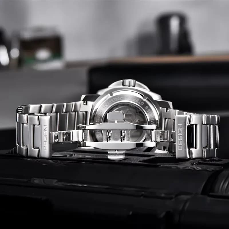 Pagani Design PD-1736 Automatic Open Heart Green Dial Men's Watch