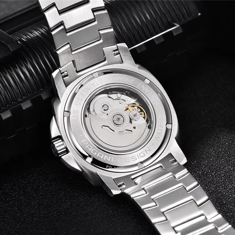 Pagani Design PD-1736 Automatic Open Heart Green Dial Men's Watch