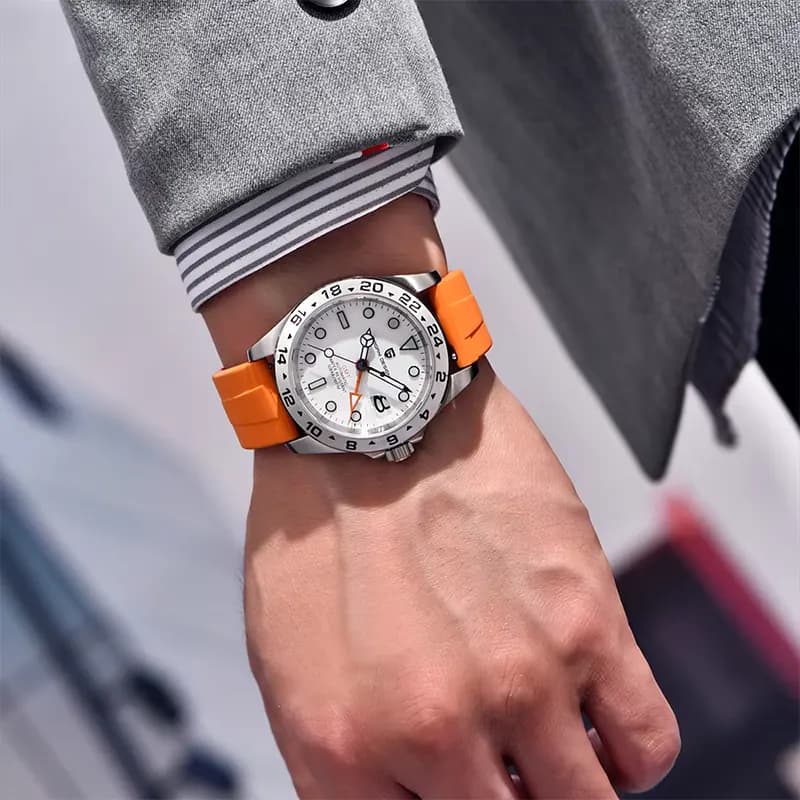 Pagani Design Explorer II GMT White Dial Men's Watch | PD-1682 secondary view