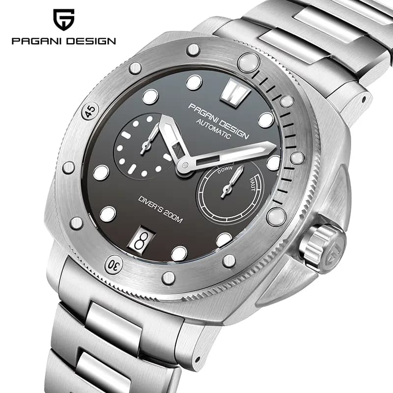 Pagani Design Diver's 200M Grey Dial Men's Watch | PD-1767