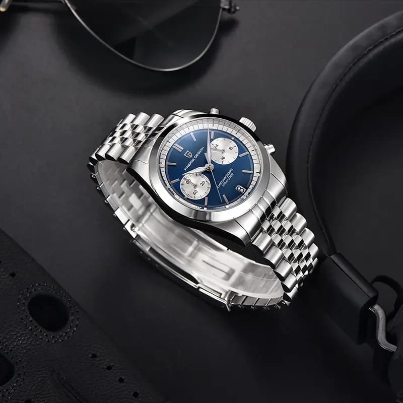 Pagani Design PD-1775 Mecha-Quartz Chronograph Blue Dial Men's Watch