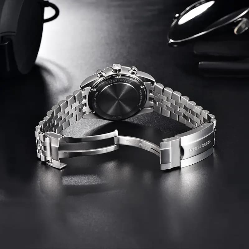 Pagani Design PD-1775 Chronograph Black Panda Dial Men's Watch