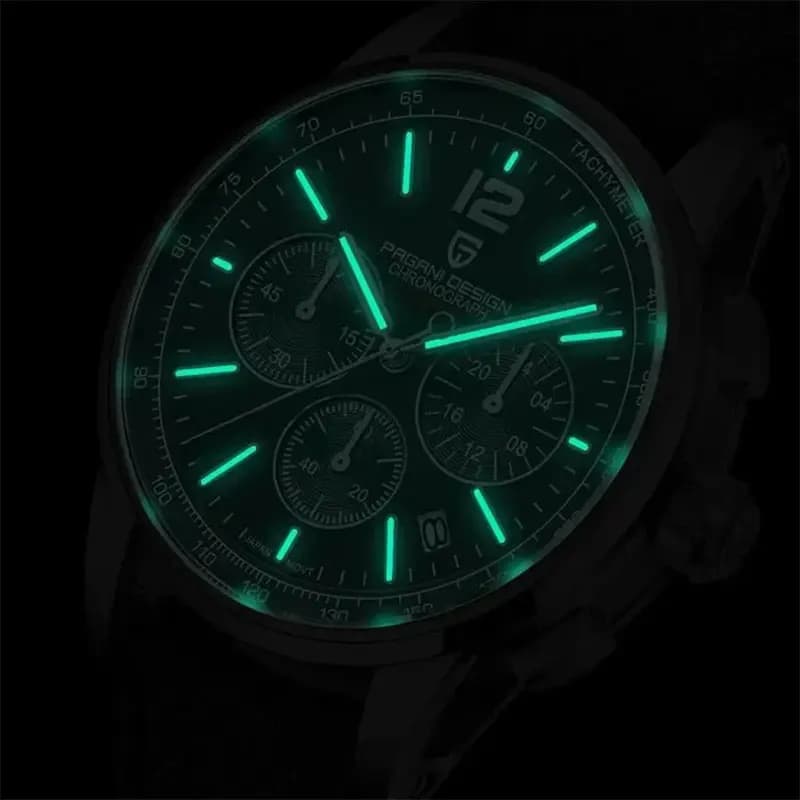 Pagani Design Chronograph Grey Black Dial Men's Watch | PD-YS008