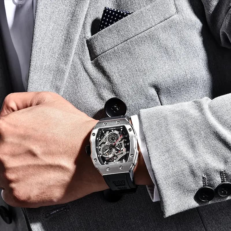 Pagani Design Multifunction Skeleton Dial Men's Watch | PD-YS012