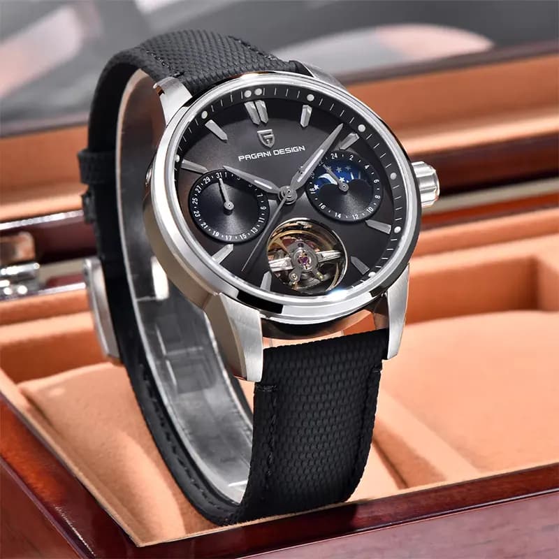 Pagani Design Tourbillon Moonphase Grey Dial Automatic Men's Watch | PD-YS021 secondary view