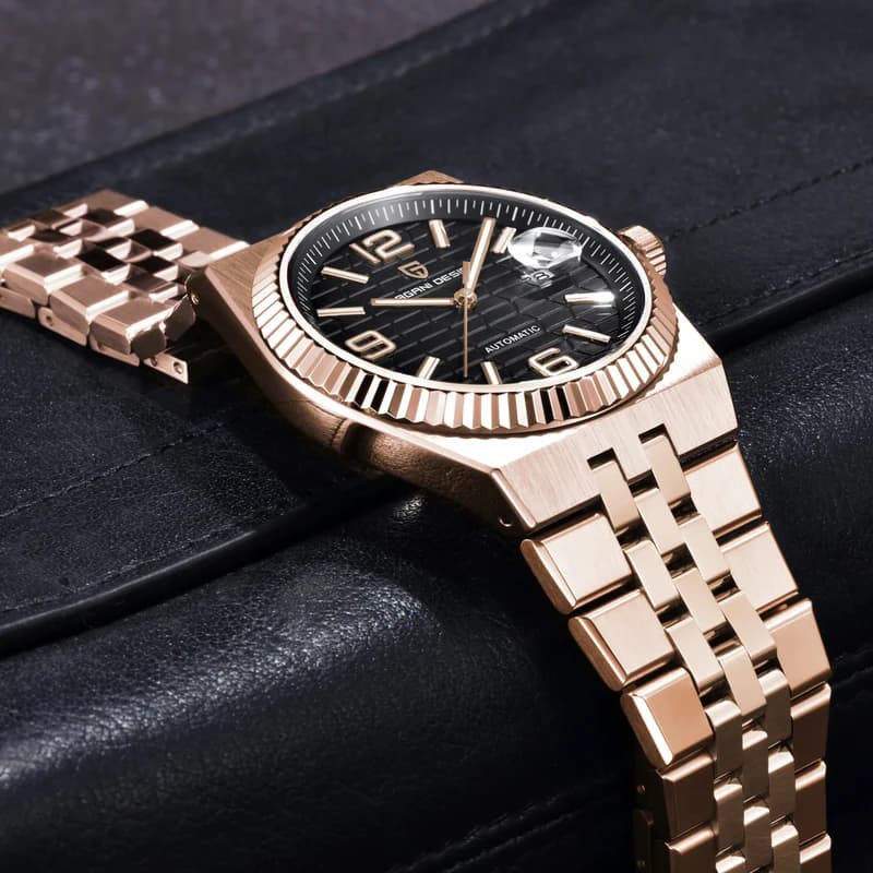 Pagani Design Land Dweller Rose-Tone Black Dial Men's Watch | PD-YS027