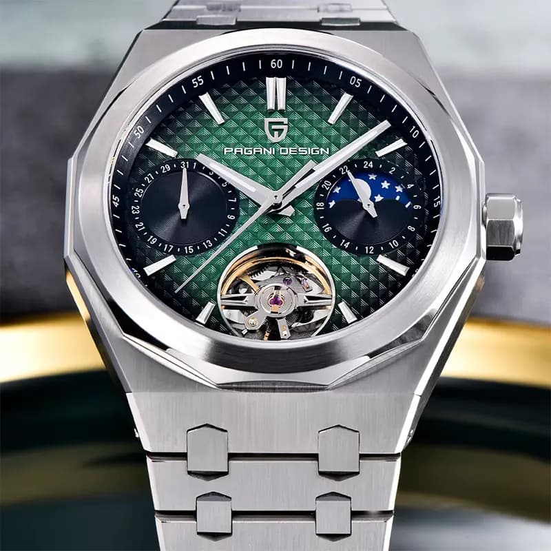 Pagani Design Royal Oak Open Heart Green Dial Automatic Men's Watch | PD-YS036