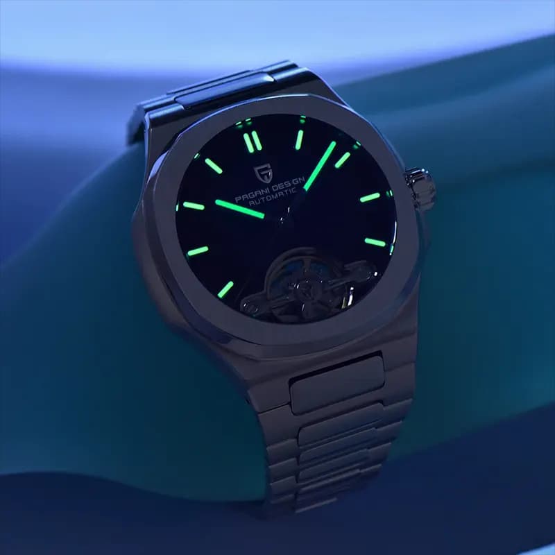 Pagani Design Open Heart Black Dial Automatic Men's Watch | PD-YS025