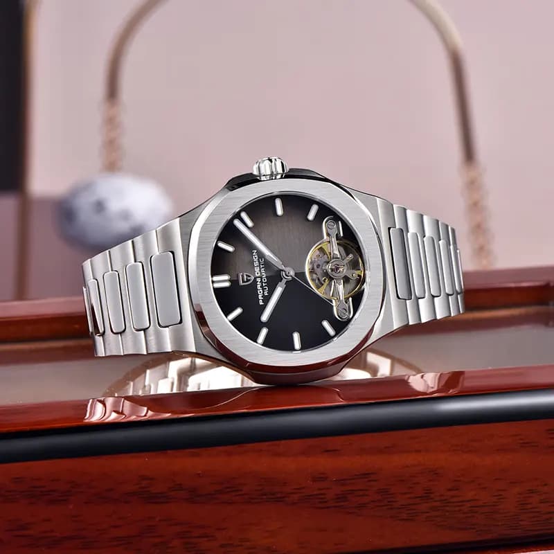 Pagani Design Open Heart Black Dial Automatic Men's Watch | PD-YS025