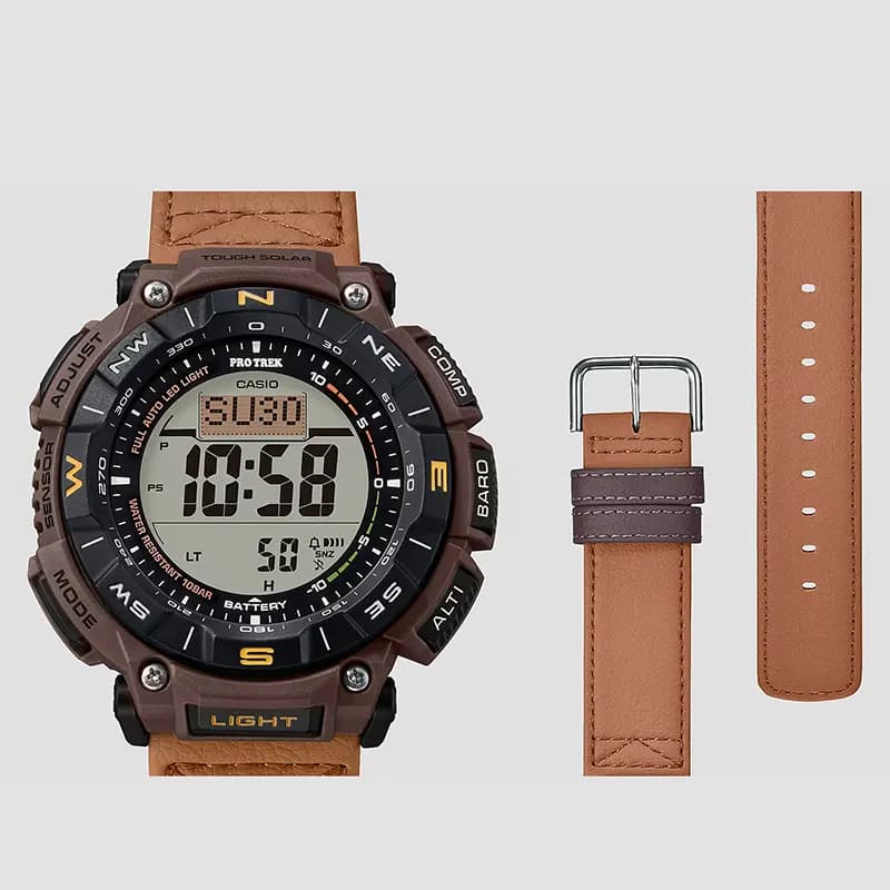 Casio Pro Trek Solar Powered Triple Sensor Men's Watch | PRG-340L-5
