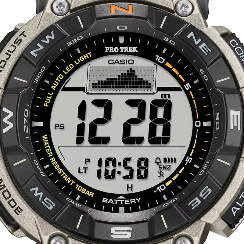Casio Pro Trek PRG-340T-7 Solar Powered Titanium Band Men's Watch