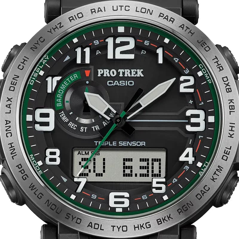 Casio Pro Trek PRG-601-1 Tough Solar Black Dial Men's Watch secondary view