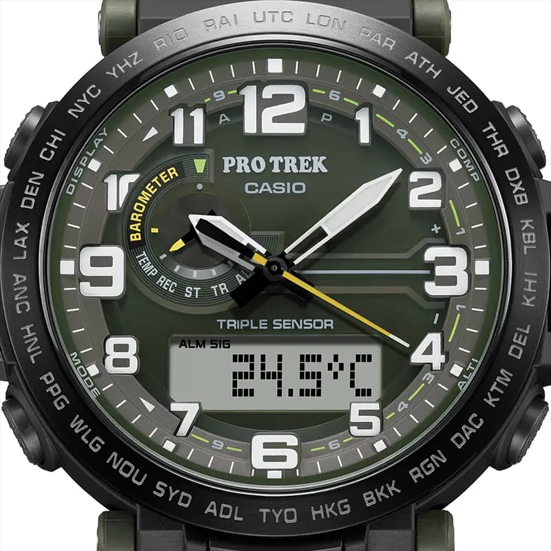 Casio Pro Trek PRG-601YB-3 Tough Solar Green Dial Men's Watch