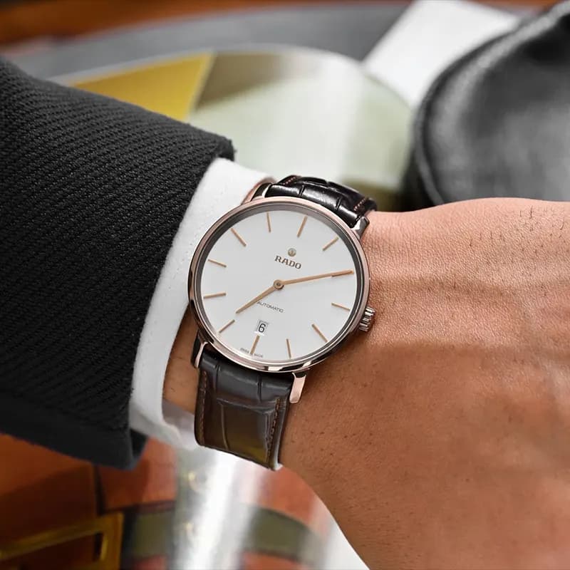 Rado DiaMaster Thinline Silver Dial Automatic Men's Watch | R14068026 secondary view