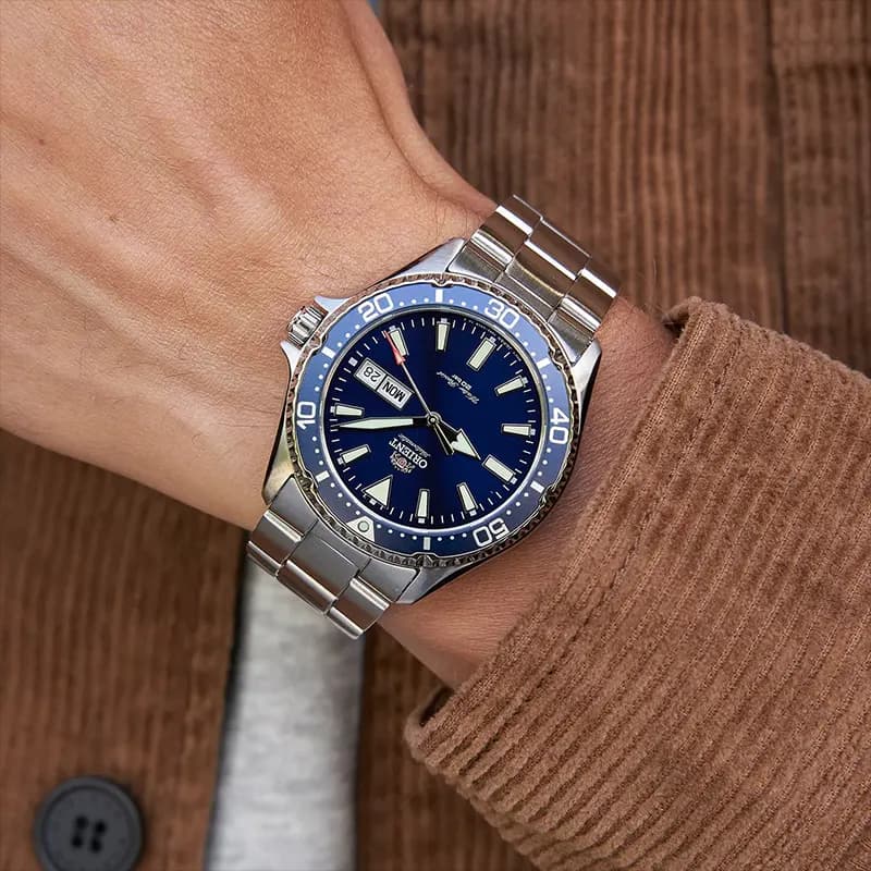Orient Kamasu Automatic Blue Dial Men's Watch | RA-AA0002L19A