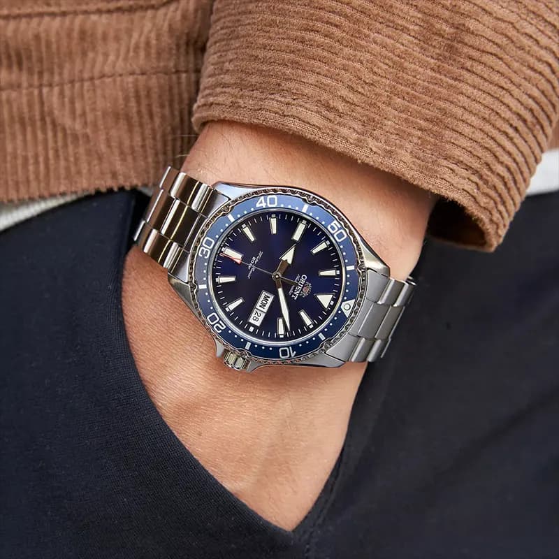 Orient Kamasu Automatic Blue Dial Men's Watch | RA-AA0002L19A