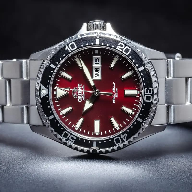 Orient Kamasu Automatic Maroon Dial Men's Watch | RA-AA0003R19B