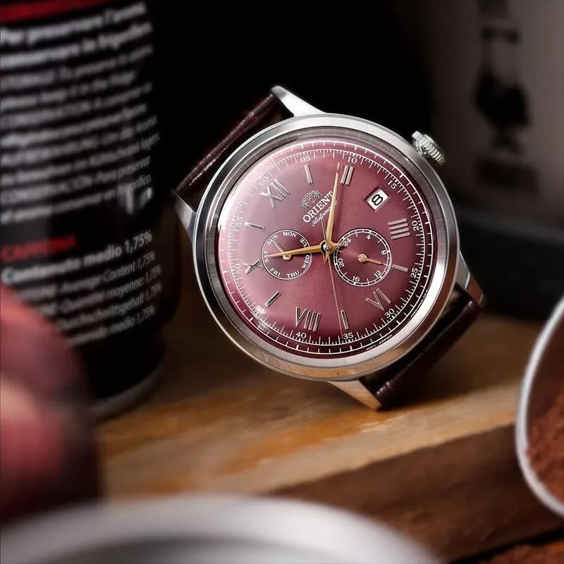Orient Bambino Version 8 Automatic Burgundy Dial Men's Watch | RA-AK0705R secondary view